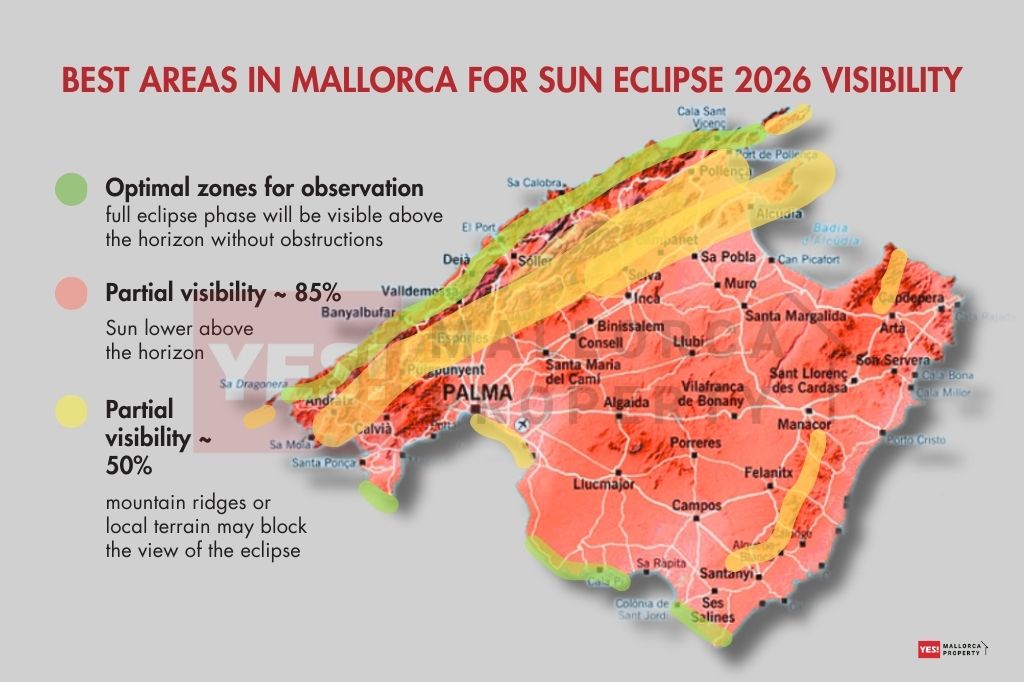 Best Areas in Mallorca for Sun Eclipse 2026 Visibility
