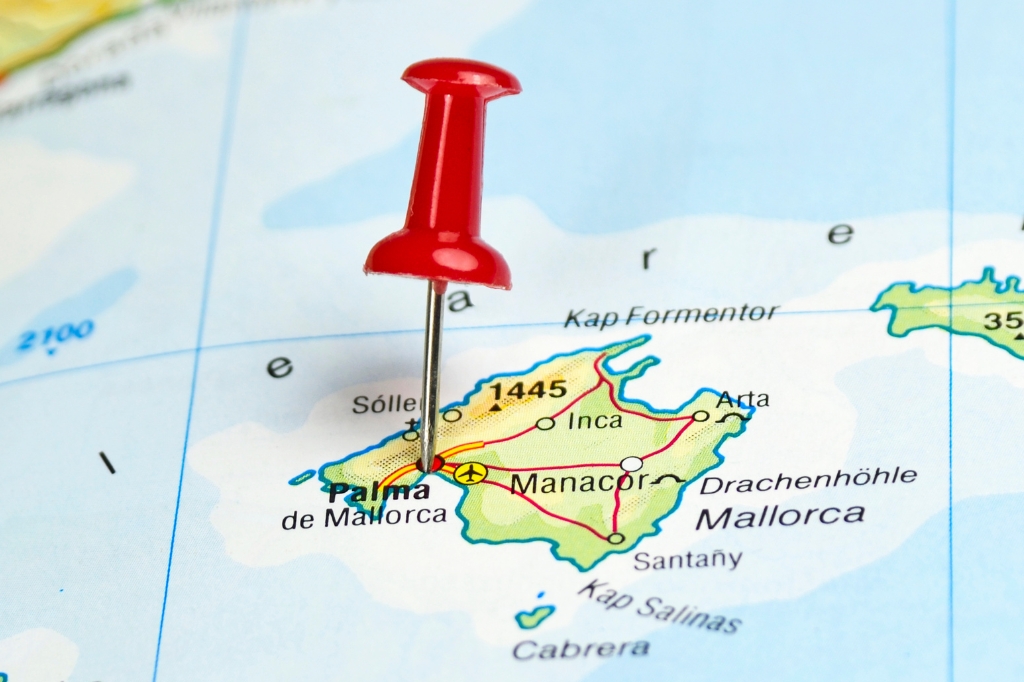 Mallorca on map Mallorca on map